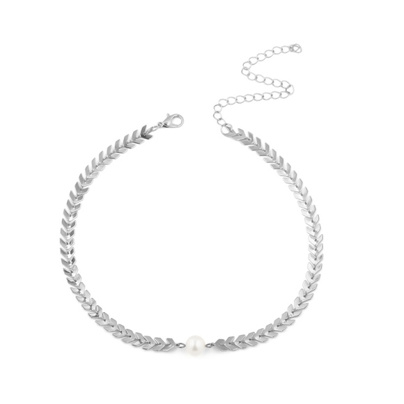 Cute silver necklace choker - Picture 2 of 2